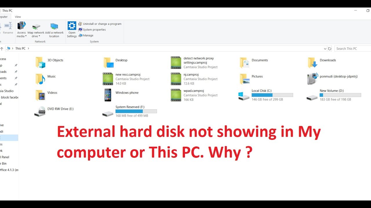 external hard drive on windows 10
